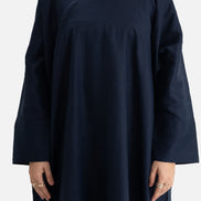 Linen Abaya Front Closed - Blue
